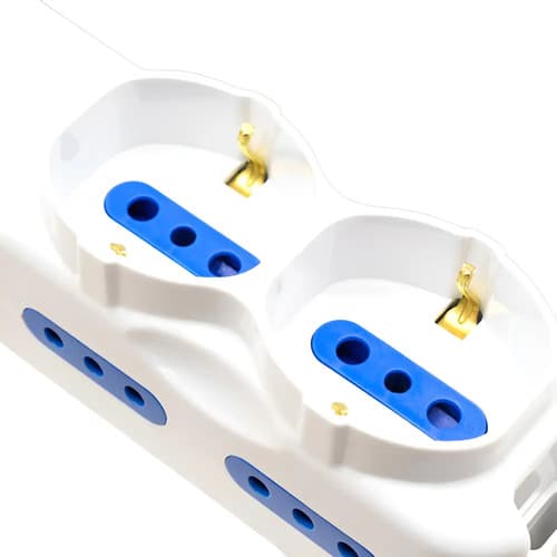 Zapatilla Alargue Led Life Con 2 Tomas Schuko Y Cable De 3m Blanco