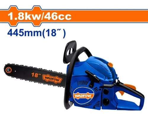 Motosierra Nafta 18 Pulgadas, 1.8kw, 46cc, Wadfow, Wgc1552 Azul