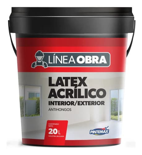 Pintura Latex Interior - Exterior Antihongos 20lts Acabado Mate Color Blanco