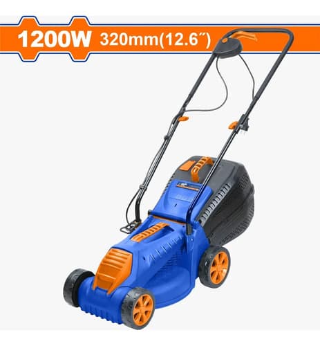 Cortadora Césped Pasto Eléctrica Wadfow 1200w 32cm Con Bolsa Verde Oscuro