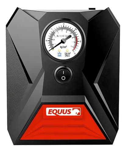 Compresor Inflador De Neumáticos C/luz Led Equus Rojo
