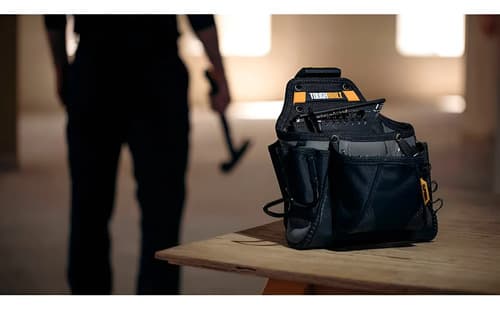 Bolso Portaherramientas 2 Bolsillos Toughbuilt Tb-ct-01 Color Negro