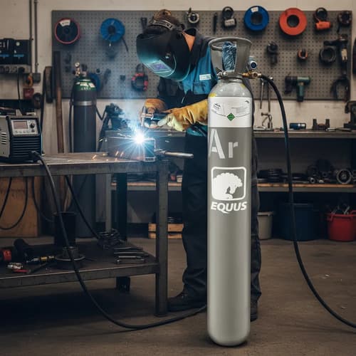 Cilindro Tubo De Argon Para Soldar Tig 1.5 Mts, Cargados Plateado