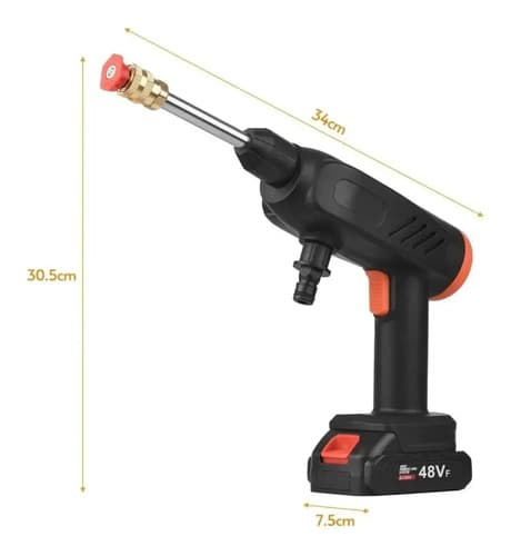 Hidrolavadora Eléctrica Alibababa 150 Bar 500w Negra Portátil Negro