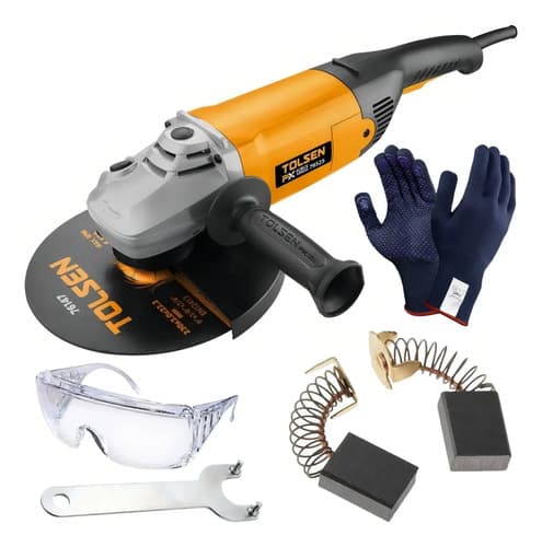 Esmeril Amoladora Angular Tolsen 9 Pul/ 230mm 2400w -roraima Color Naranja Con Negro Frecuencia 50hz