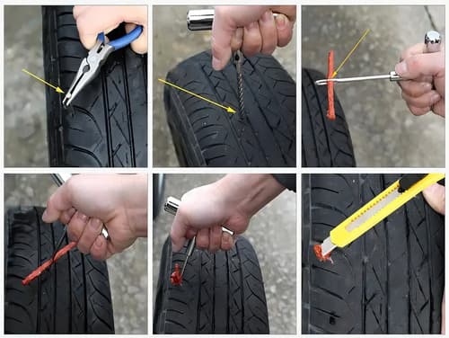 Kit Repara Pinchazos Neumáticos Auto Camioneta Tarugos Centro Repuestos
