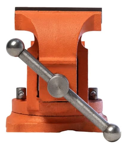 Morsa De Banco Base Giratoria Con Yunque Numero 4 Lusqtoff Naranja