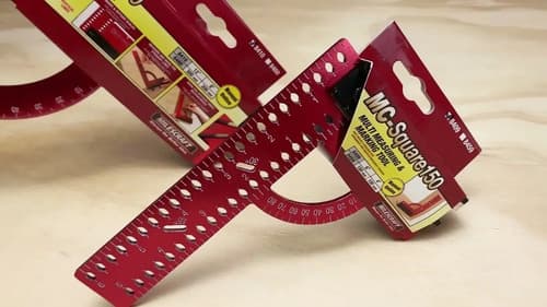 Escuadra Carpentería Milescraft Aluminio 15cm Modelo 8459 Con Bisel Rojo