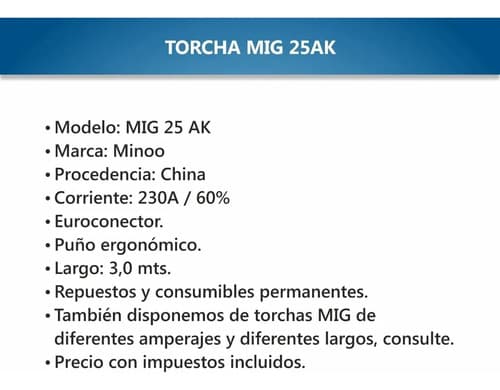 272010 Torcha Mig Mag 25ak Euroconector 3 Metros Negro