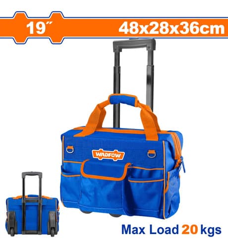 Bolso Para Herramientas Rígido Con Ruedas 19  Wadfow Wtgr102 Azul