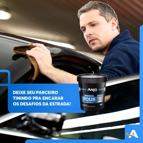 Masa Pulir Autos Anjo N° 2 Base Agua 1 Kg Blanca Blanco