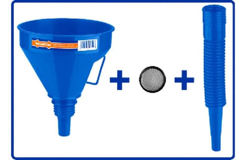 Embudo 2 En 1 Flexible 145mm Wadfow Wuf1302 Color Azul