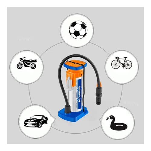 Inflador De Pie Portátil Wadfow Wpp2501 Para Llanta 140psi Azul