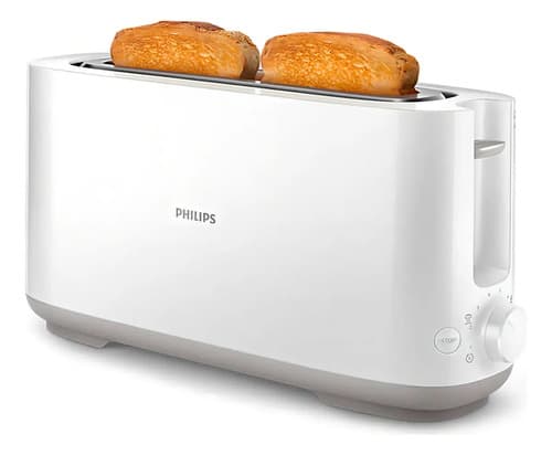 Philips Hd2590/00 Tostadora Pan Frances Y Lactal 7 Niveles Color Blanco