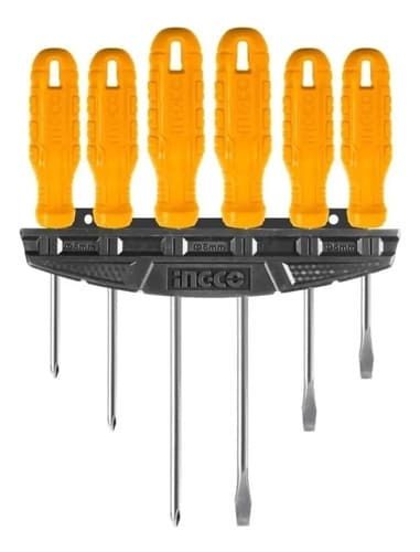 Juego 6pcs (eco) Amarillo Destornilladores Ingco Hksd0658
