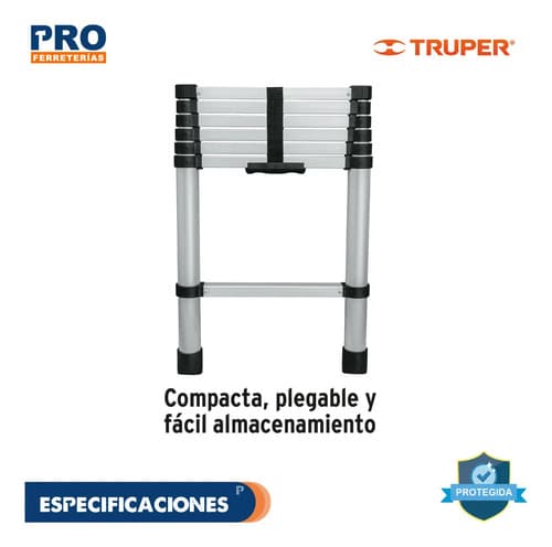Escalera Telescópica 13 Peldaños Tipo Ii Truper 101904