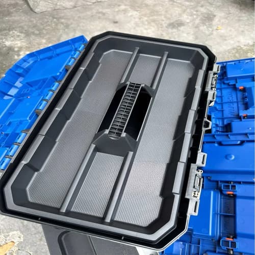 Caja De Herramientas 16 C/bandeja Gancho Metalico Wadfow Color Azul Y Naranja Azul/naranja