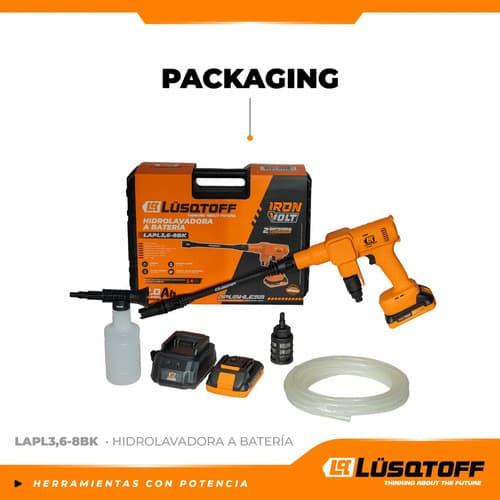 Lusqtoff Lapl3.6-8bk Hidrolavadora A Presion Inalambrica 18v Naranja 50