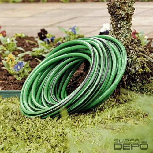Manguera De Jardín Flexible Reforzada Tramontina De 10 Metros, Color Verde