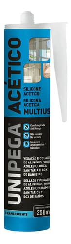 Adhesivo Sellador Incoloro De Silicona Multipropósito Para Sellado Unipega