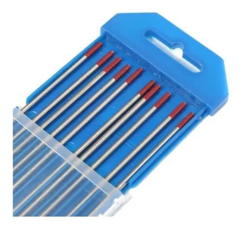 Electrodo De Tungsteno De 1,6 Mm Con Torio Soldado De 10 Um Rojo