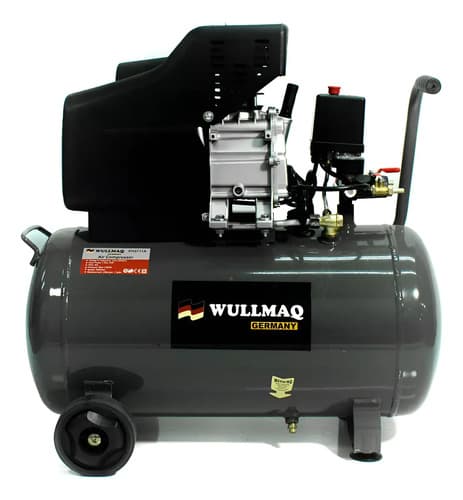 Compresor 50 Litros Wullmaq Doble Salida De Aire Gris Oscuro Monofásica