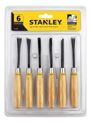 Juego 6 Gubias 6.1/2 Stanley Tallado Madera