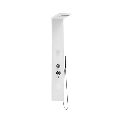 Columna De Ducha Sensi D'acqua 2 Jets Aluminio Mate Blanco