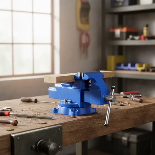 Morsa Banco 4  Reforzada Wadfow Wbv2a04 Profesional Azul
