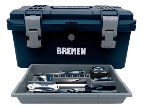 Caja Herramientas Plastica Mediana 45cm Bremen Color Azul