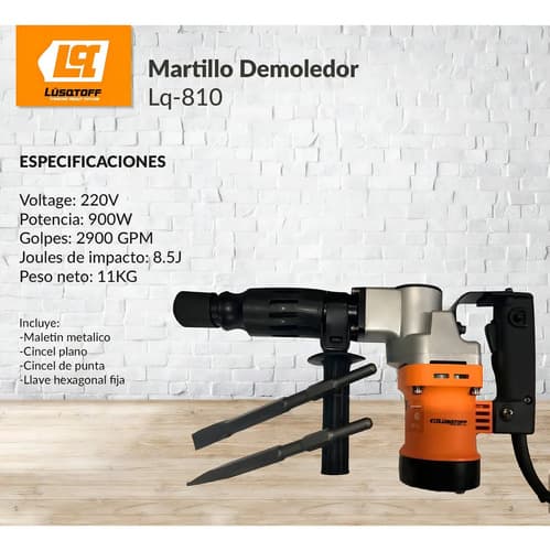 Martillo Demoledor Sds Max 8.5j 11kg Lusqtoff Tipo Makita