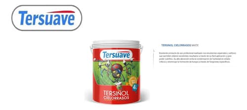 Pintura Tersuave Latex Tersinol Cielorrasos 4 Lts - Mix Blanco Mate