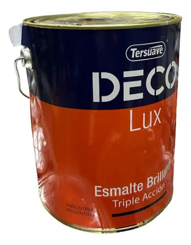 Esmalte Sintetico Brillante Tersuave Decolux 4l Color Gris Oscuro