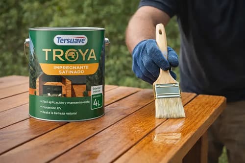 Impregnante Troya Satinado Tersuave Int / Ext 4 Lt Color Roble Claro