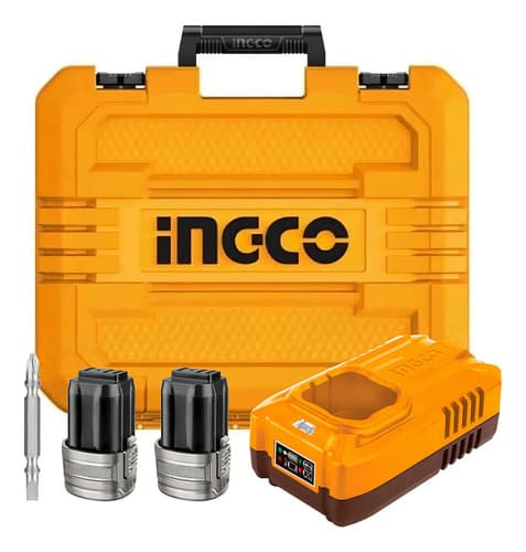 Taladro Compacto Brushless Ingco + Mixer Inalámbrico Naranja