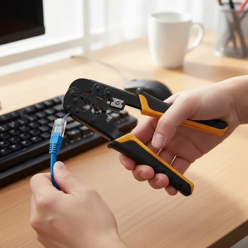 Pinza Ponchadora Hoteche Rj45 Para Cortar Cable
