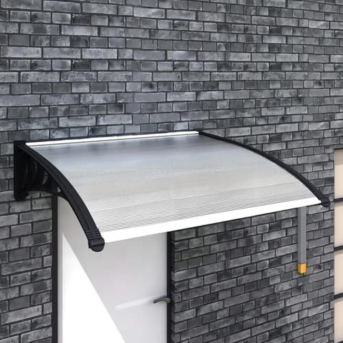 Alero Policarbonato Transparente 150x80cm Protección Uv Resistente Agua