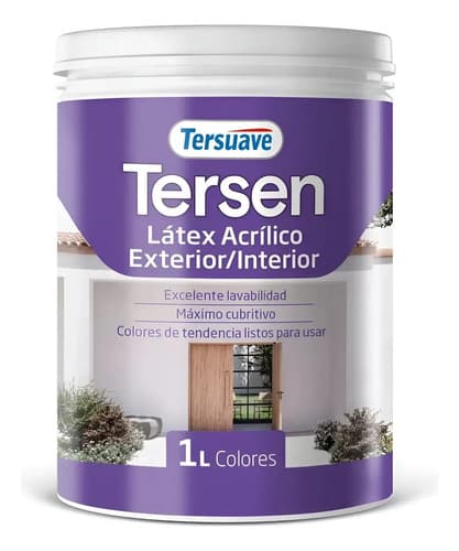 Pintura De Látex Tersuave Tersen Exterior E Interior Color Azul Intenso De 1l
