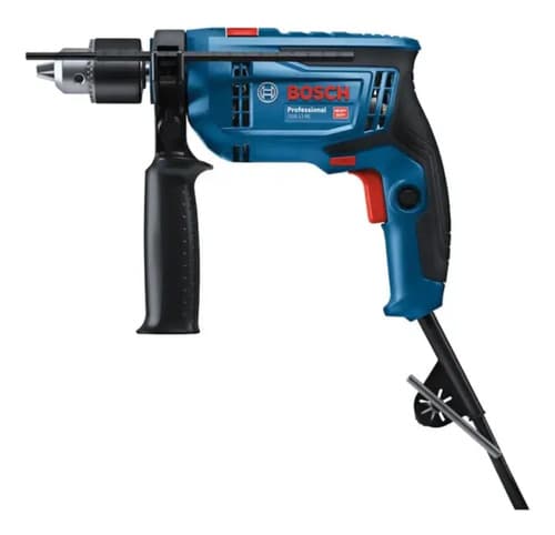 Taladro Percutor Atornillador Eléctrico De 13mm Bosch Gsb 13 Re - 0 601 2b8 0e0 + Accesorios Con Caja De Cartón Azul 60hz