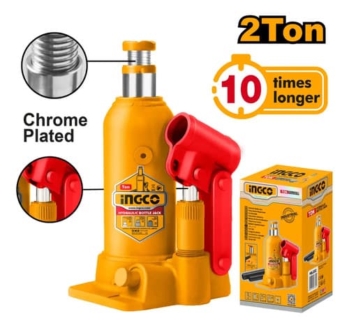 Gato Hidraulico Ingco Tipo Botella 2 Ton Hbj204