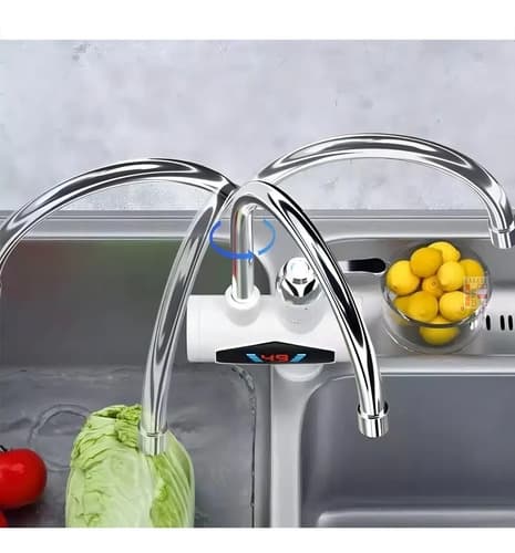 Calentador De Agua Instantáneo Canilla Mesada Cocina Baño Ac Brillante