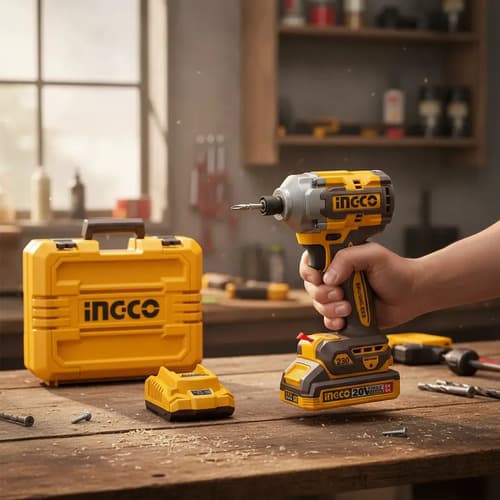 Atornillador De Impacto C/2baterias 20v Cargador 2 Puntas Y Naranja