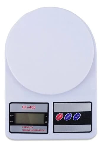 Balanza De Cocina Digital Electronic De 10 Kg Con Función Tara Blanco