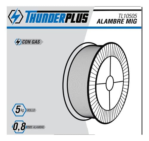 Alambre Rollo Para Soldar Mig Con Gas C02 0.8mm 5kg Tl10505 Color Gris