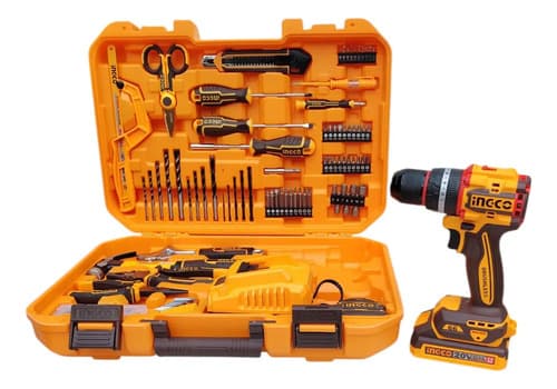 Kit Atornillador Percutor+ 165 Herramientas Hkthp11651 - Smf Color Naranja Claro Frecuencia 50/60