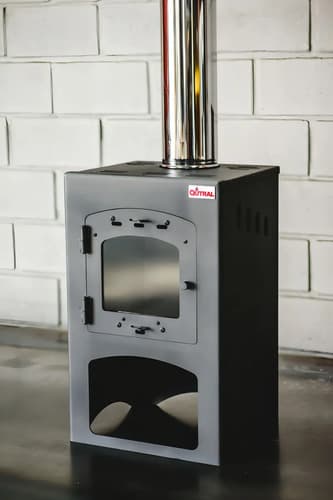 Calefactor Leña Tushop Qutral 9 Kw Cubre 80 M2 Vidrio Robax