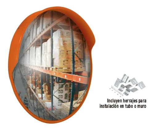 Espejo Convexo Concavo 45cm Seguridad Esquinas Bodega Truper