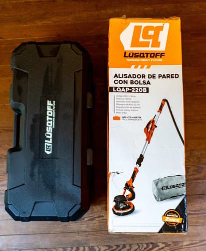 Lijadora Aspiradora Yeso Pared Techo Con Bolsa Lusqtoff Color Naranja Frecuencia 50 Hz