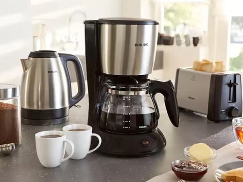 Cafetera De Filtro Philips Hd7462/20 1,2 Lts Color Black/metal