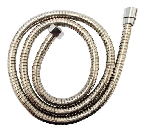 Duchero Teléfono Con Colilla Flexible 1.40m, Y Soporte Color Plateado